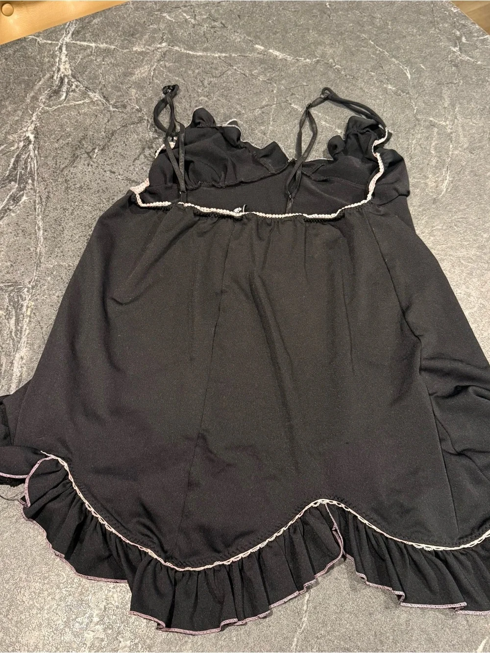 Morbid Threads vintage mini slip dress black pink goth emo small 90s Y2K
